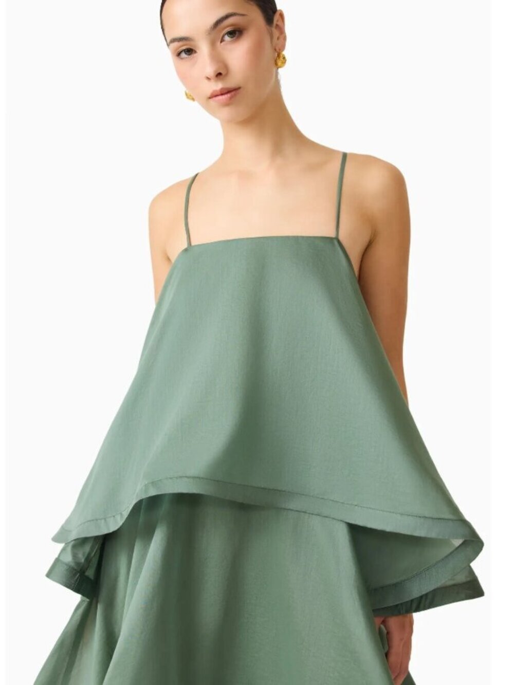 New Elliatt x Revolve Noemi Tilly tiered voile square neck flowy gown maxi dress - Picture 7 of 12